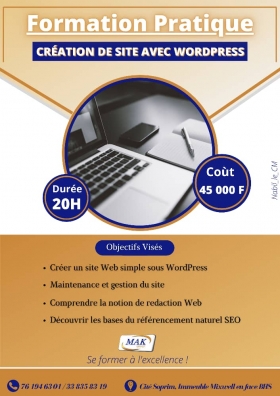 Formation création de sites web avec Wordpress et d