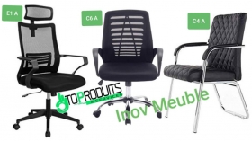 Fauteuils bureau Des fauteuils de bureau, ergonomiques, orthopédiques, simples et visiteurs.
Les prix changent selon les modèles.
Veuillez nous contacter pour plus d