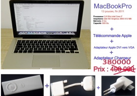 MacBook Pro Je vends un MacBook Pro  en excellent état. Année fin 2011
Processeur: Intel Core i7 , 2. GHz
Mémoire 8Go
Capacité 500Go