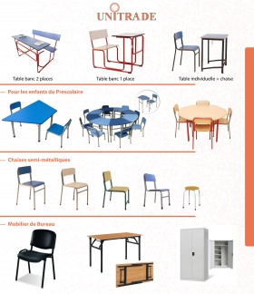 Mobilier scolaire Vous voulez renouveler le mobilier de votre école ou vous venez d
