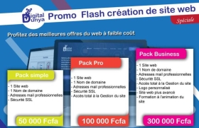Promo flash création de Sites Web Pack Simple
Pack Pro
Pack Business