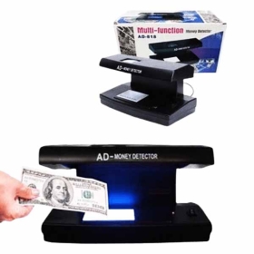 Détecteur de billets La lampe UV peut détecter la fausse monnaie, les billets de banque, les cartes de crédit, les chèques de voyage, les marques fluorescentes et autres décomptes, elle peut même détecter la moindre trace de toutes sortes de fibres synthétiques.

Marque d